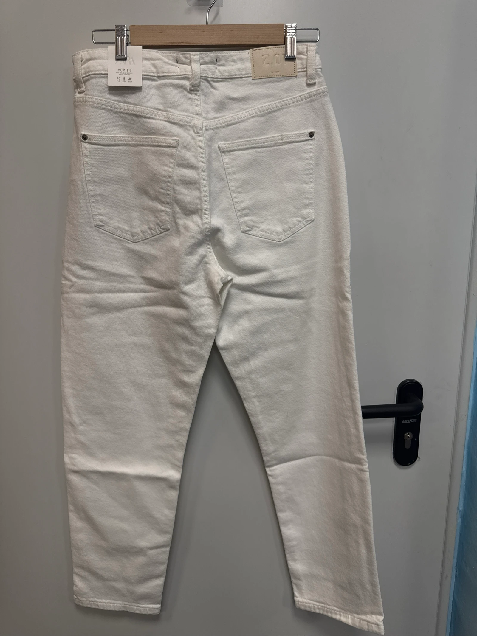 ZARA Calça branca reta cropped Tamanho 40 Nova com etiquetas – photo 5